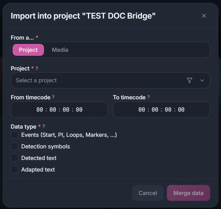 Import depuis un autre projet.